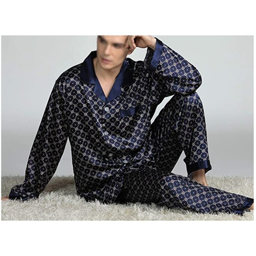 NEW Mens Silky Satin Sleepware - Picture 4 of 4